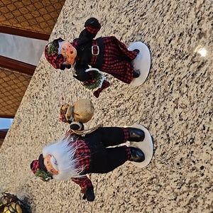 Annalee Retired Winter Woods Mr. Santa & Mrs. Santa Dolls (pair)